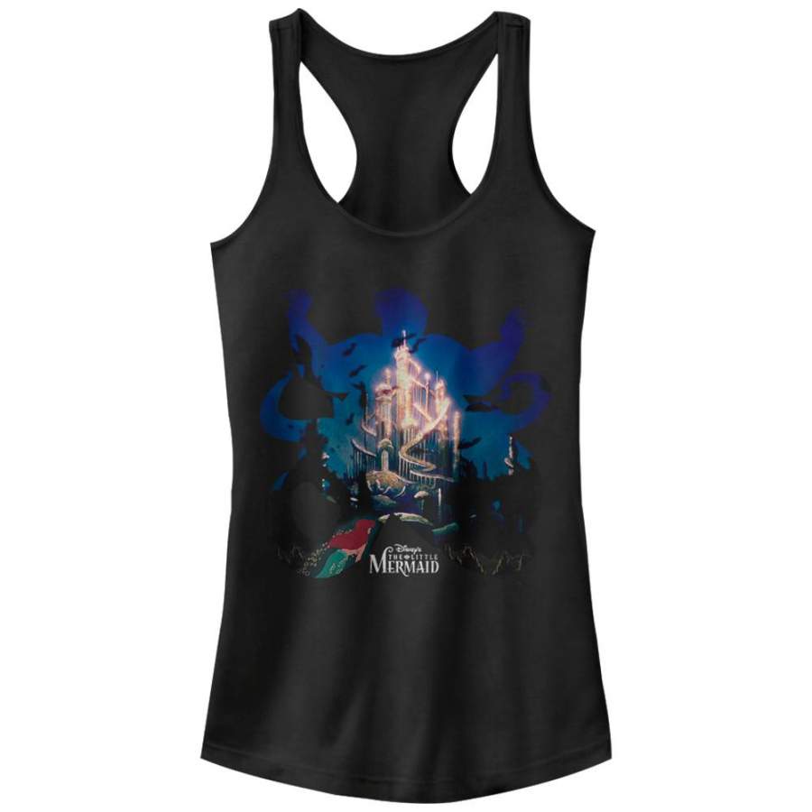 The Little Mermaid Junior’s Ursula Silhouette  Racerback Tank Black S