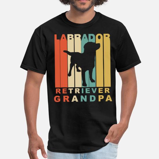 Vintage Retro Labrador Retriever  Grandpa Dog Gift Men Dog Lovers T shirt