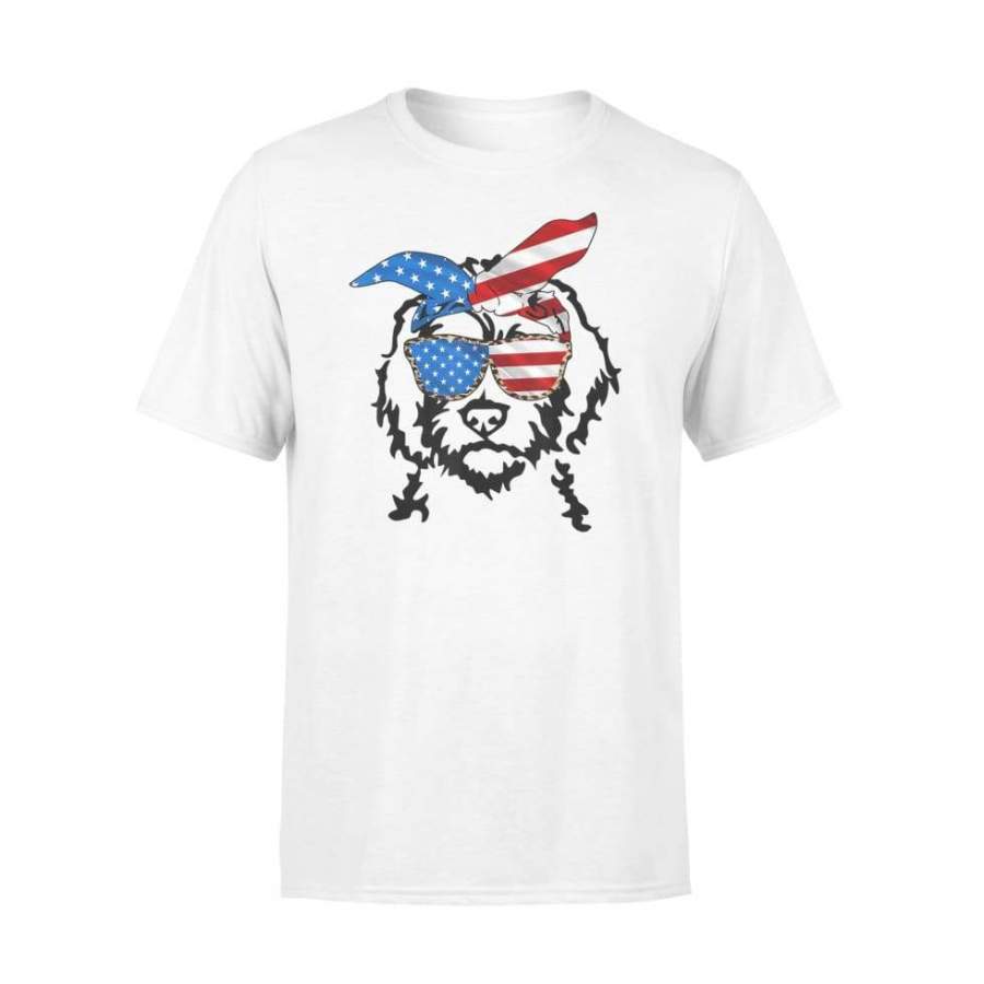 Golden Doodle Shirt – 4th of July Doodle – Standard T-shirt