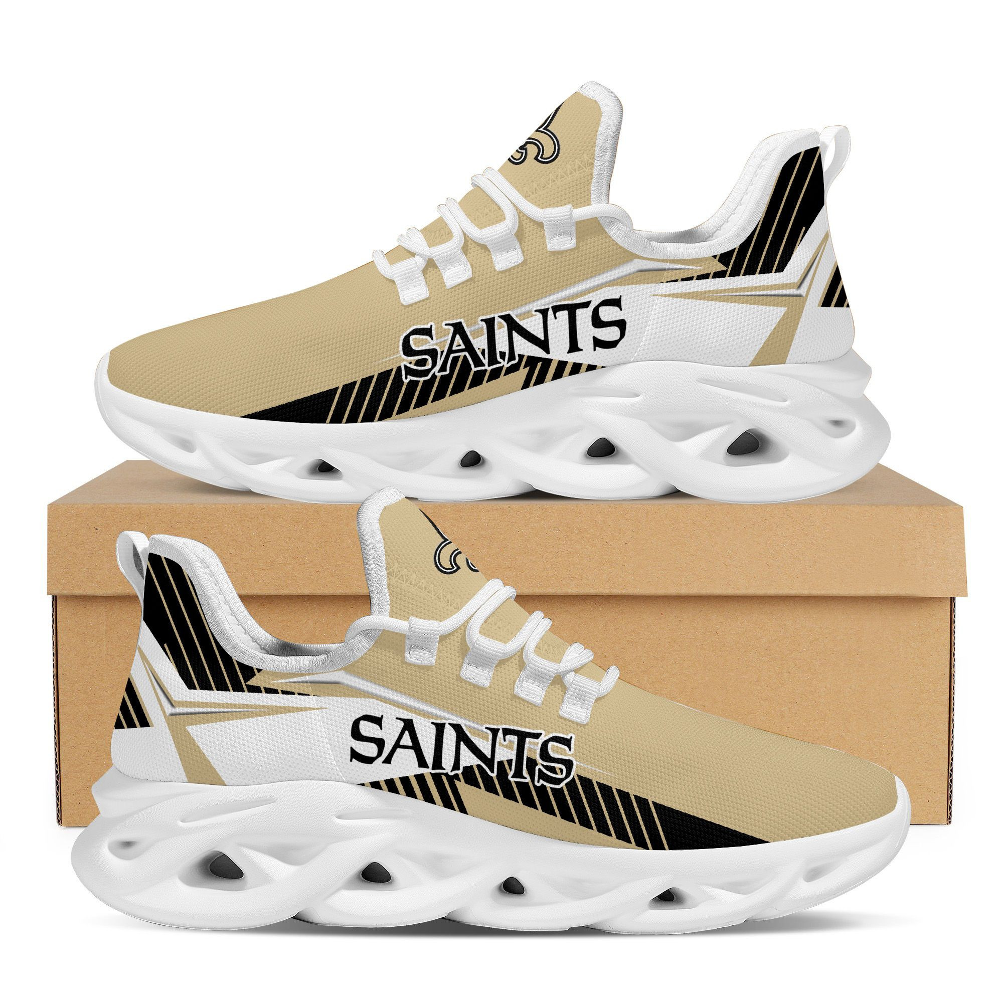 New Orleans Saints Max Soul Shoes American Football Running Sports Sneakers Shoes For Men Women Full Size