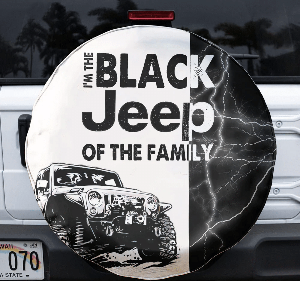 B&W I’M The Black Jeep Of The Family Spare Tire Cover