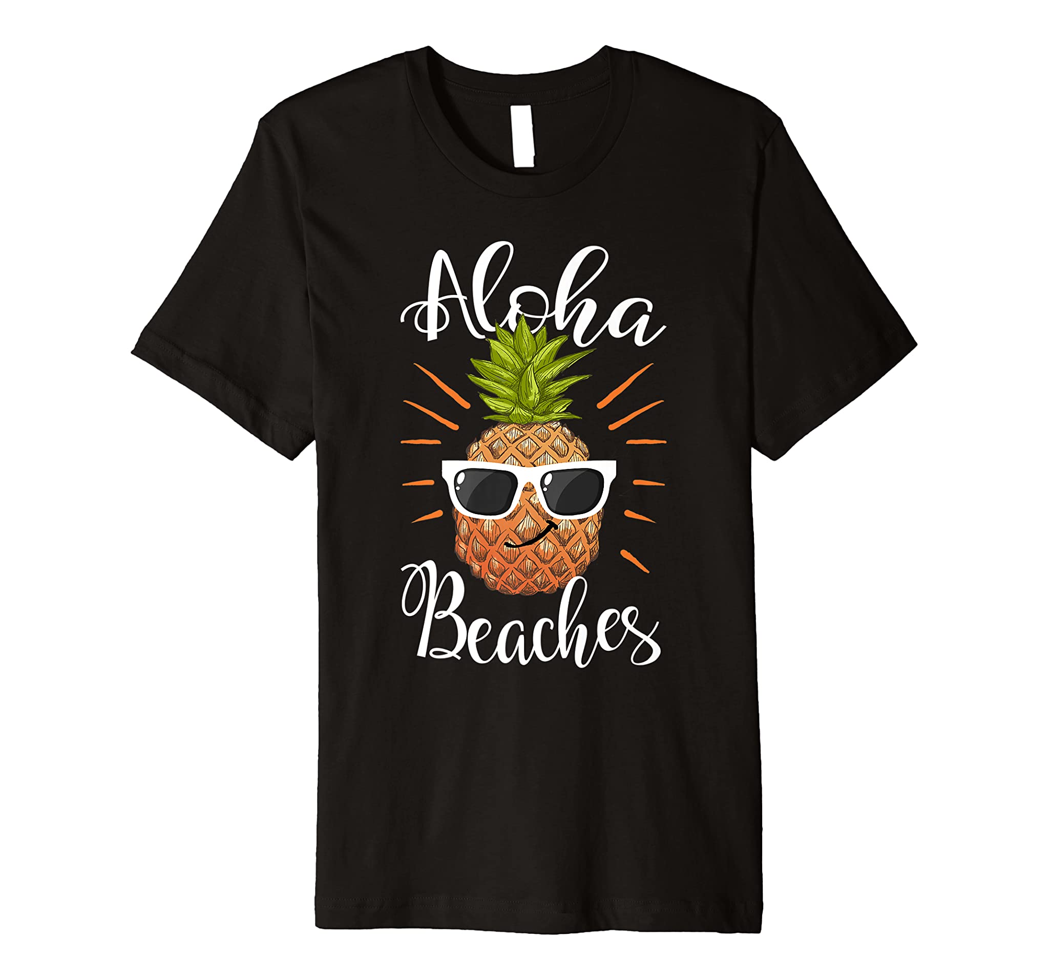 Aloha Beaches Hawaii Pineapple Shades Shirt Vacation Gift