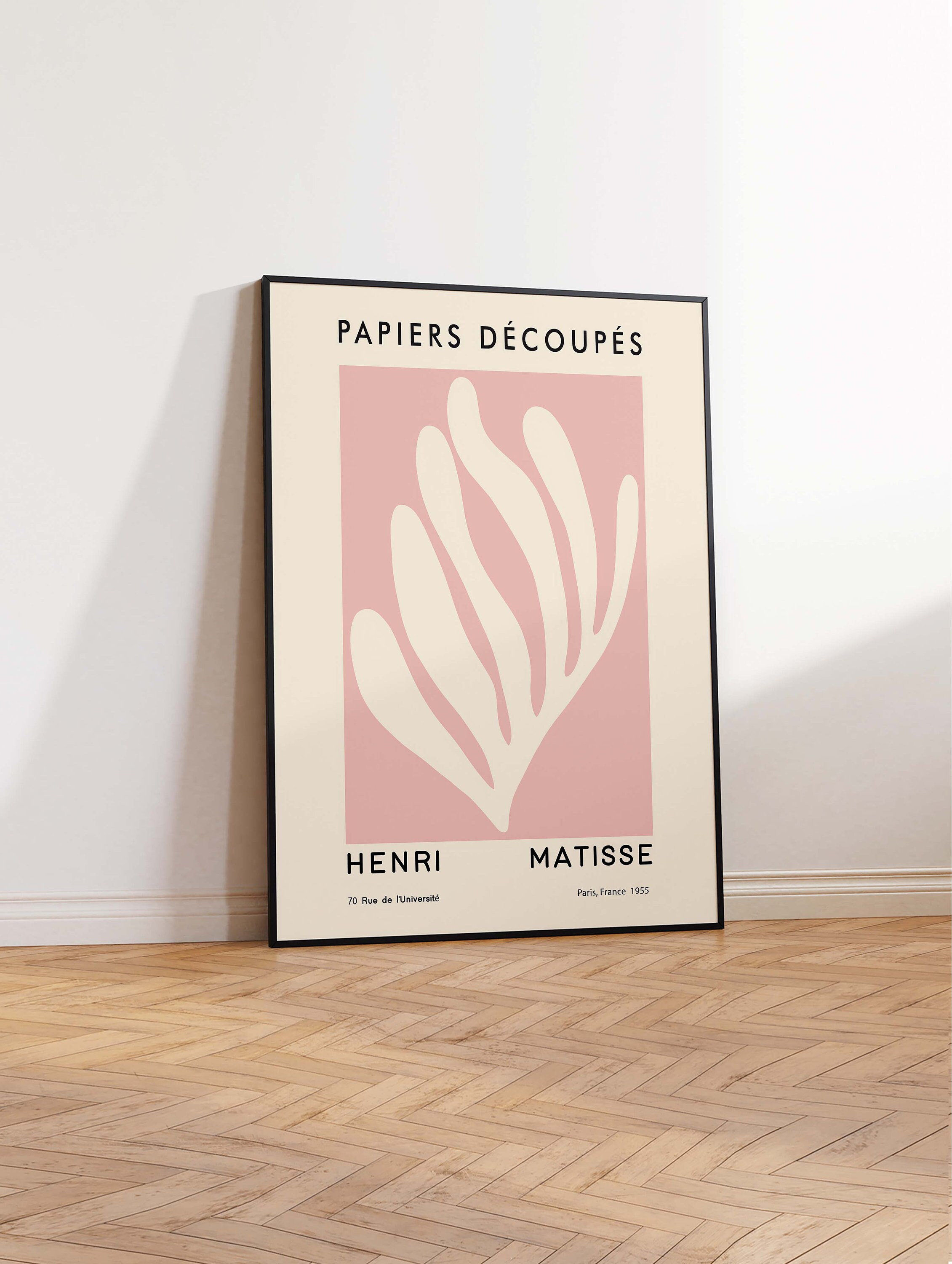 Henri Matisse Exhibition Poster, Matisse Print, Vintage Pink Art, Pop Motif, Modern Abstract Print, Wall Art Poster Print – Sizes A2 A3 A4