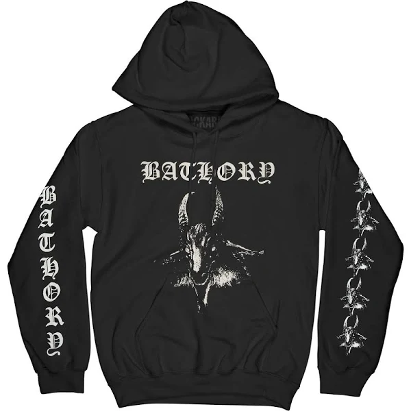 Bathory White Goat Black Hoodie