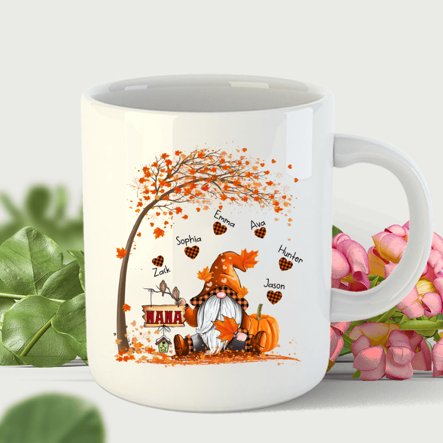 Nana Gnomes Pumpkin Mug