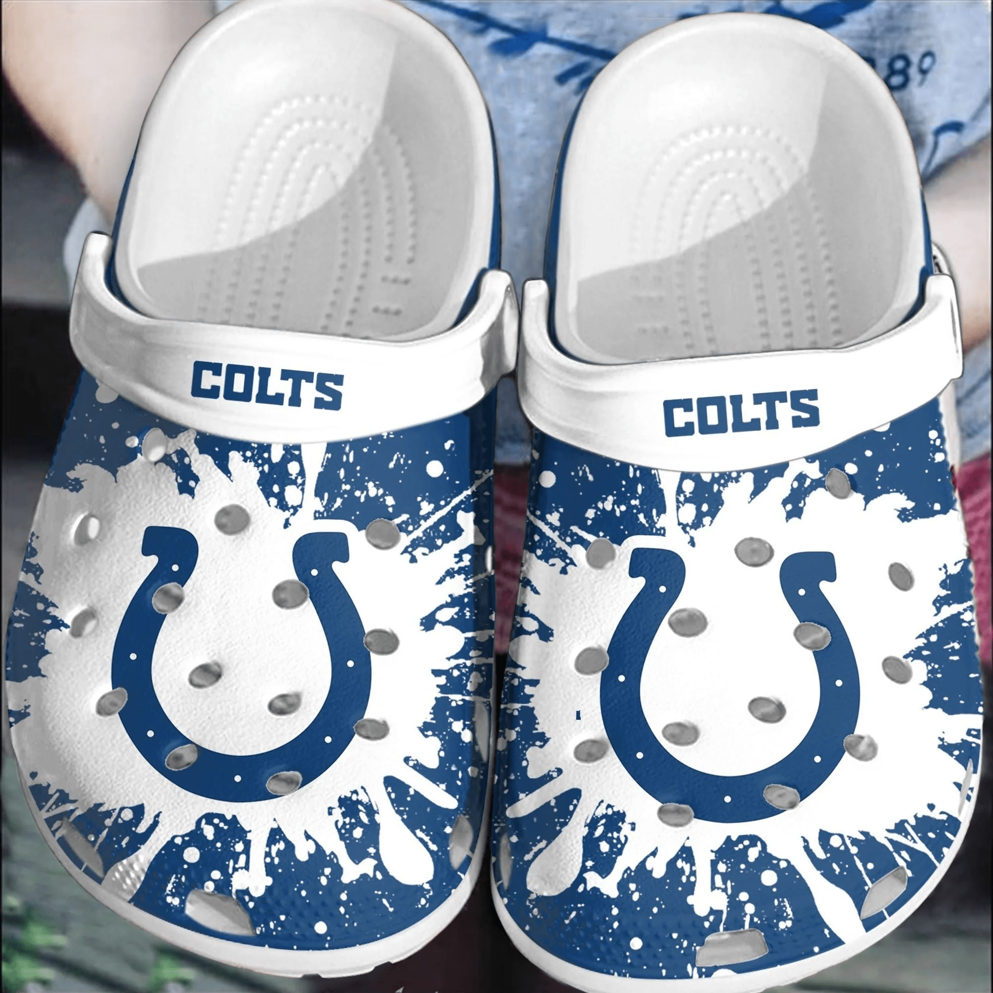 NFL Indianapolis Colts Football Clogs Crocband Shoes Comfortable Crocss For Men Women