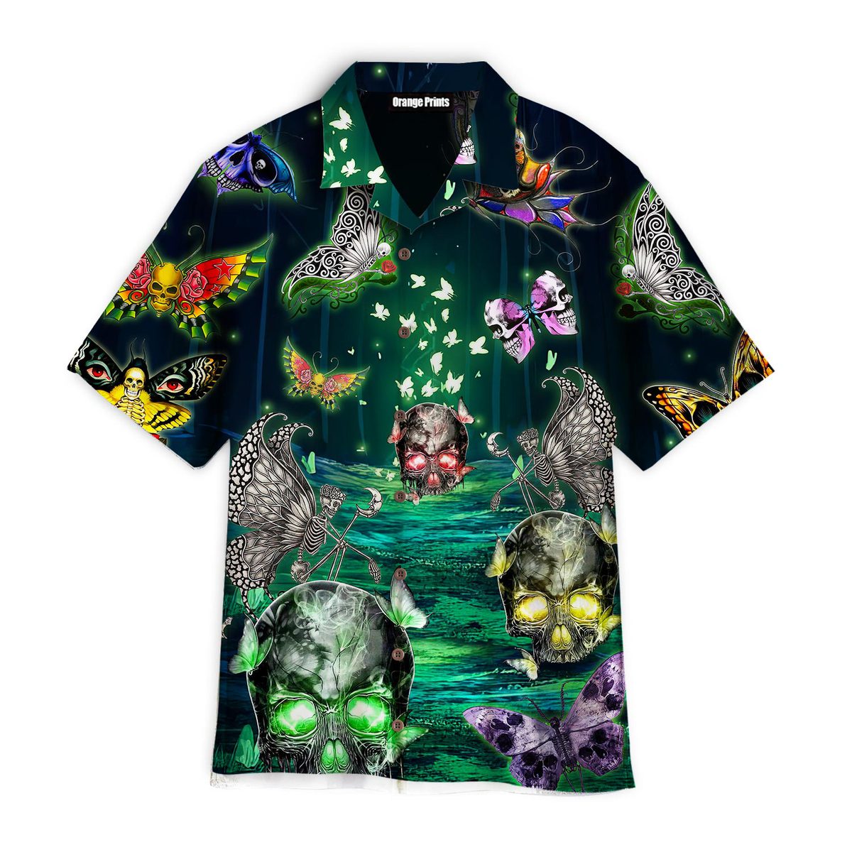 Butterfly Skull Hawaii Shirt For Men Women Ha8383