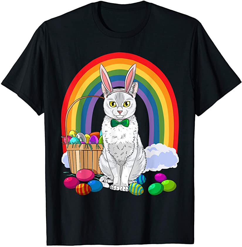 Burmilla Cat Easter Eggs Bunny T-Shirt