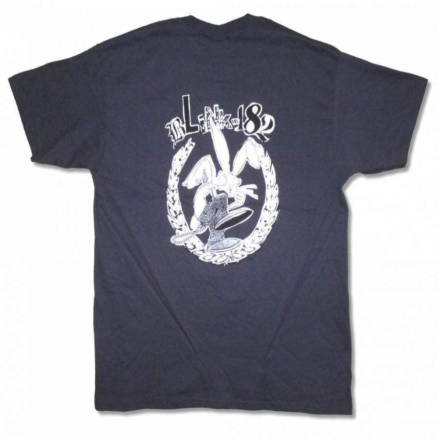 Blink 182 Rabbit Navy Blue T Shirt