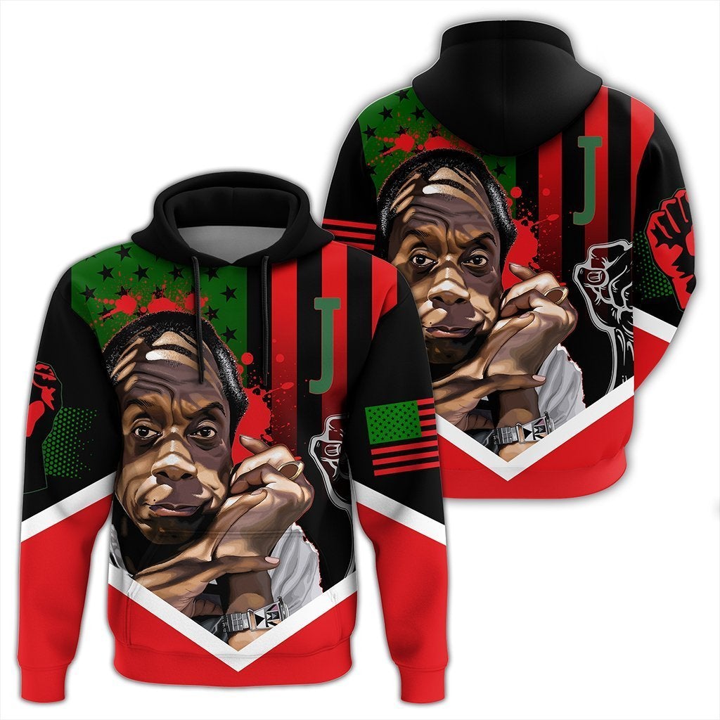 Wonderprint Hoodie – African American Flag James Baldwin Hoodie