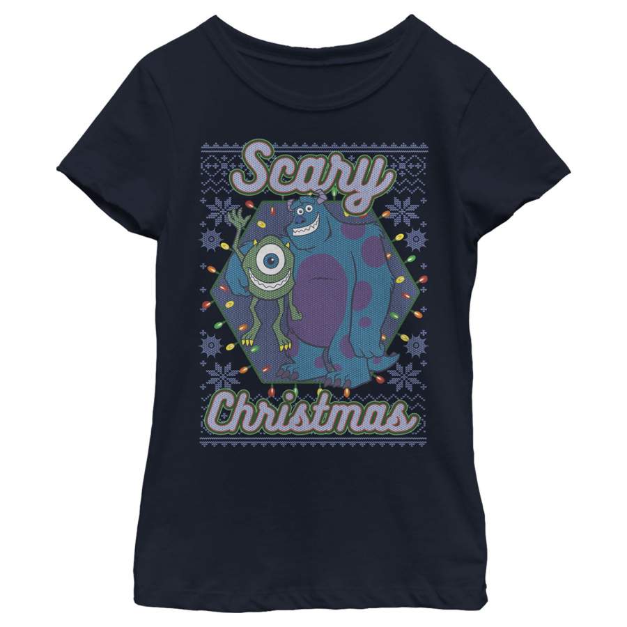 Monsters Inc Girl’s Christmas Scary Monsters  T Shirt