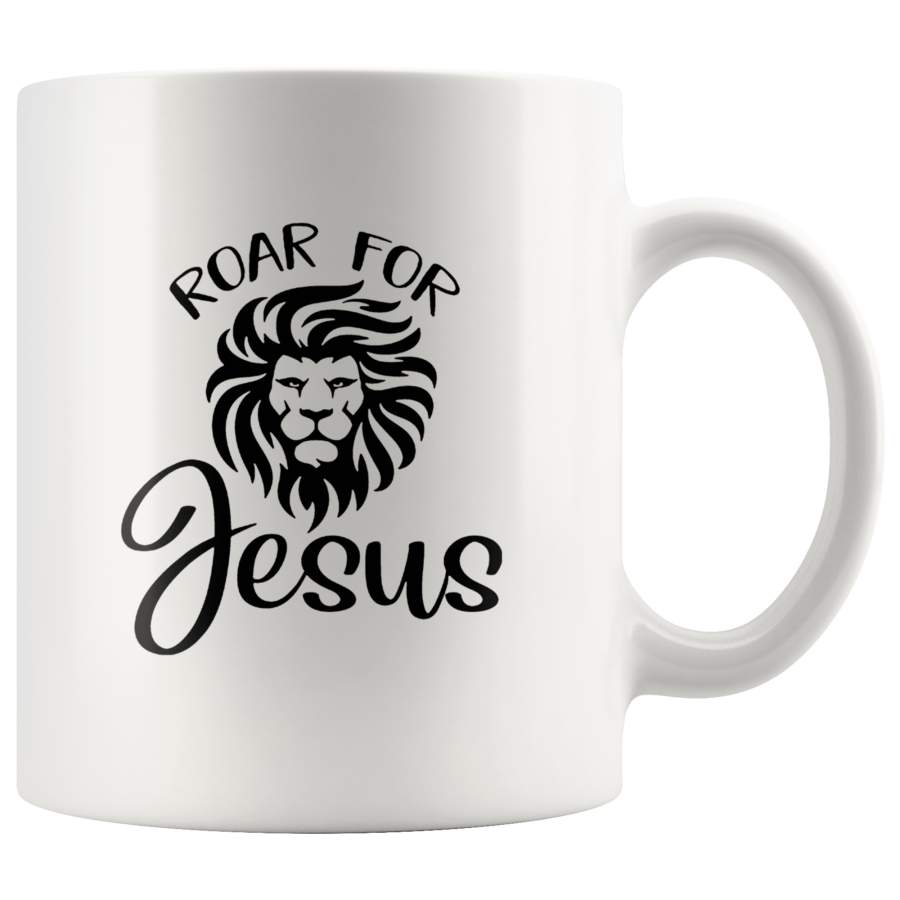 Roar For Jesus White Coffee Mug