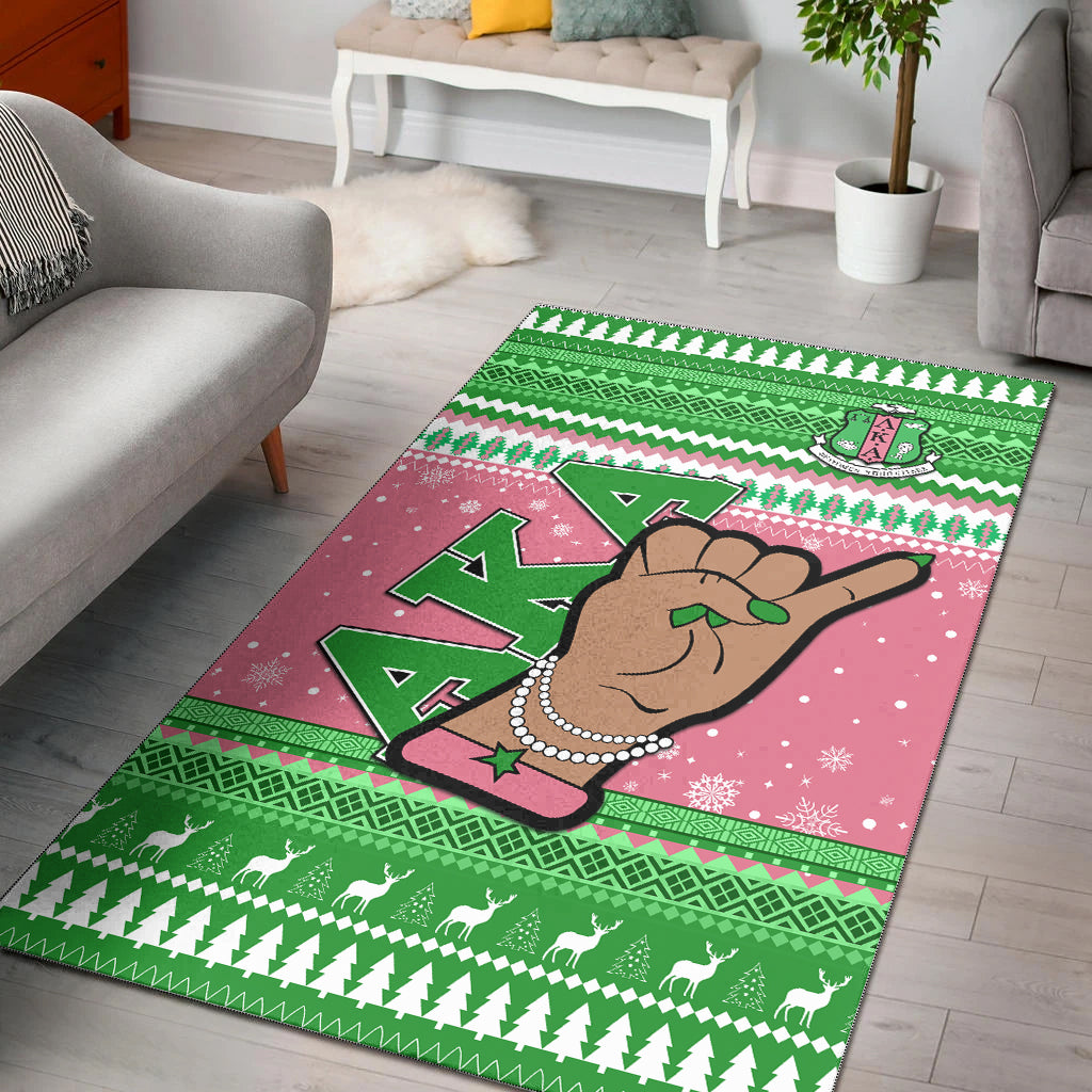 Alpha Kappa Alpha Christmas Area Rug African Pattern Lt13