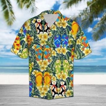 National Flip Flop Day Frangipani And Hawaii Aloha Shirts L Ha75265