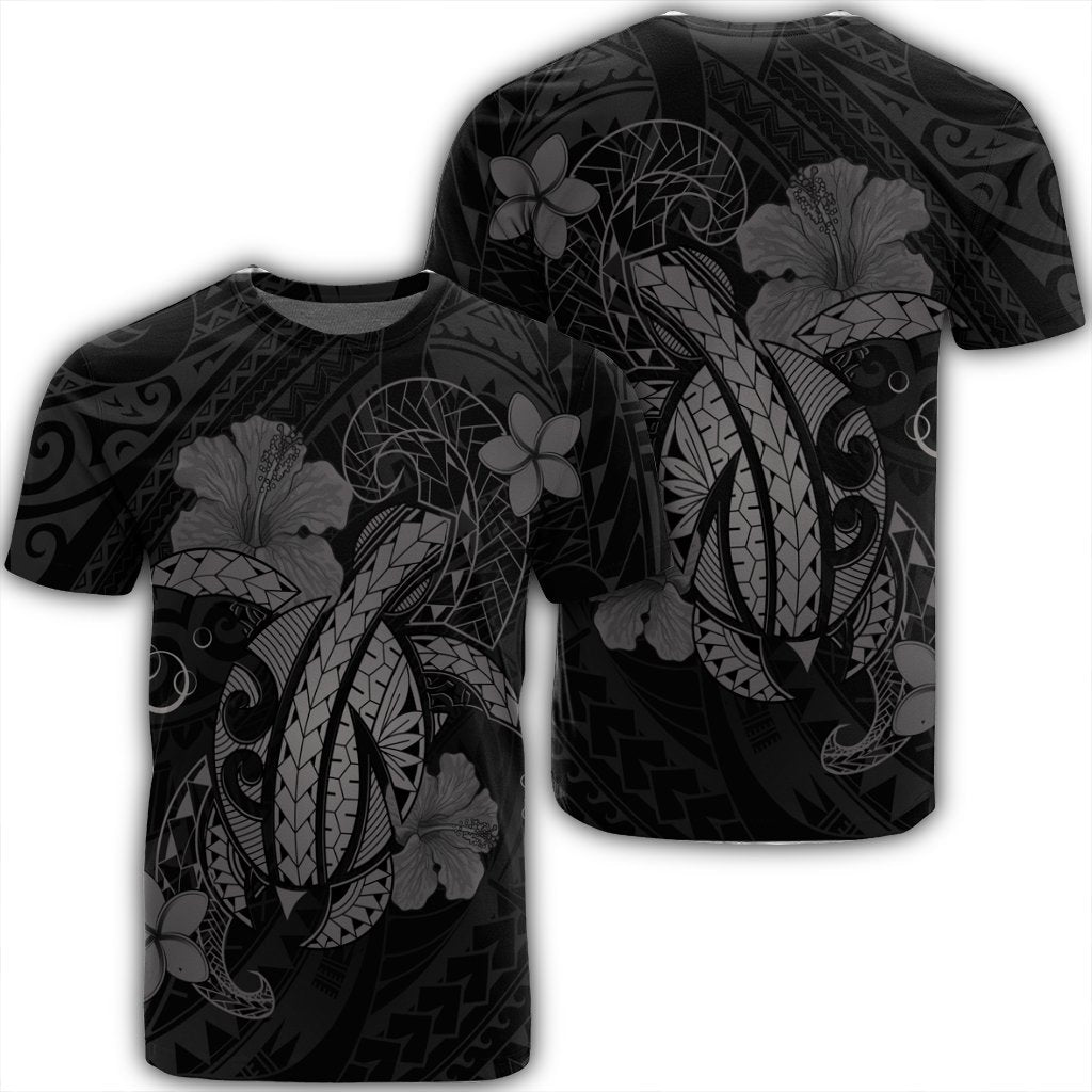 Hawaiian Turtle Flower Polynesian Gray Ah Ha58823