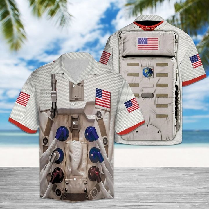 Astronaut Hawaiian Shirt Summer Button Up For Men, Women, Couple