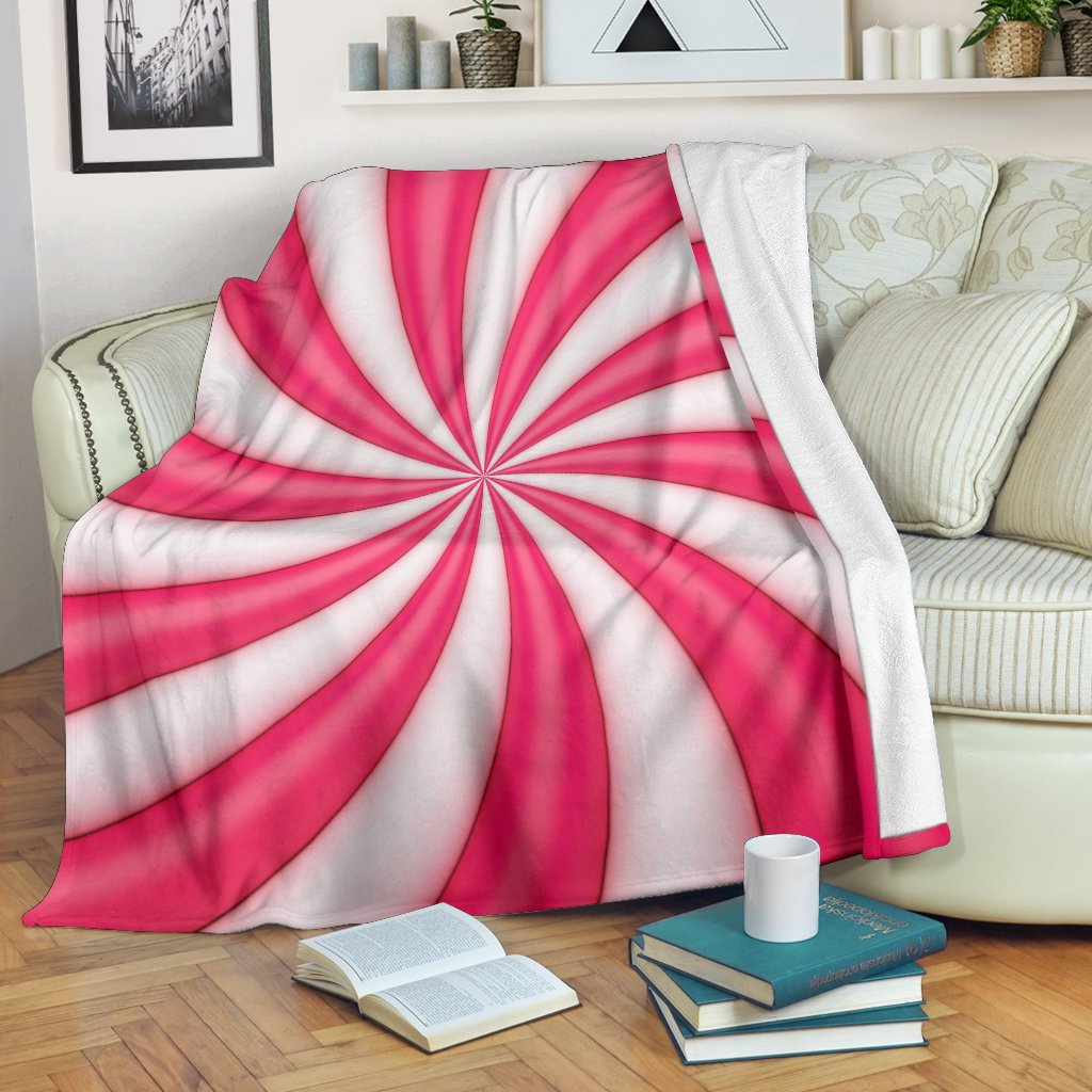 Vortex Twist Swirl Candy Print Blanket