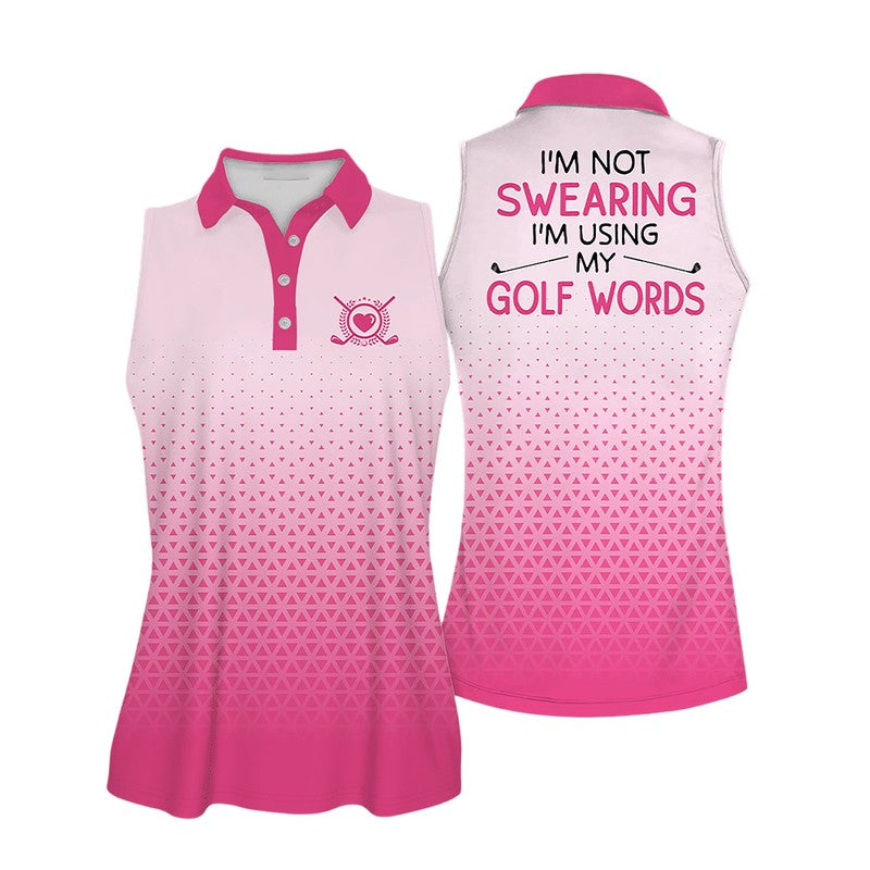 Sleeveless Polo For Golf Woman, Im Not Swearing Sleeveless Polo Shirt