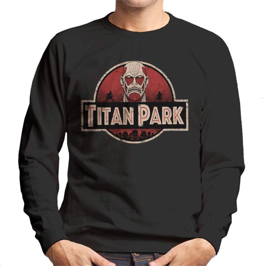 Attack On Titan Jurassic Park Mix Men’s Sweatshirt