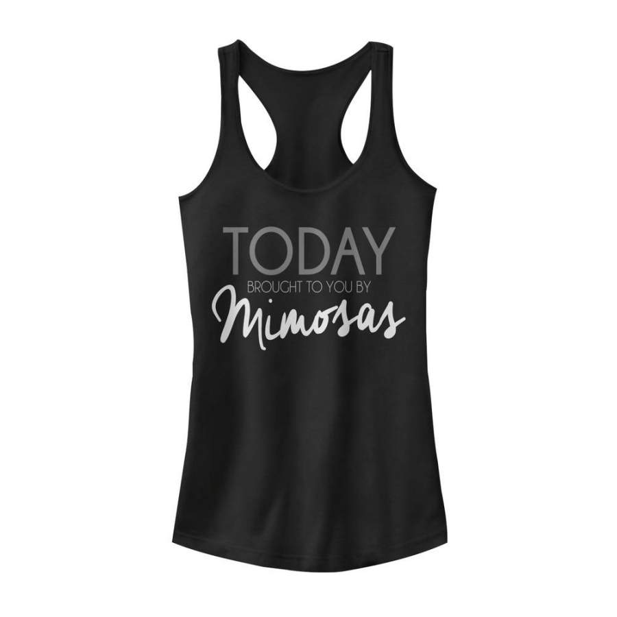 CHIN UP Junior’s Brought to You by Mimosas  Racerback Tank Black