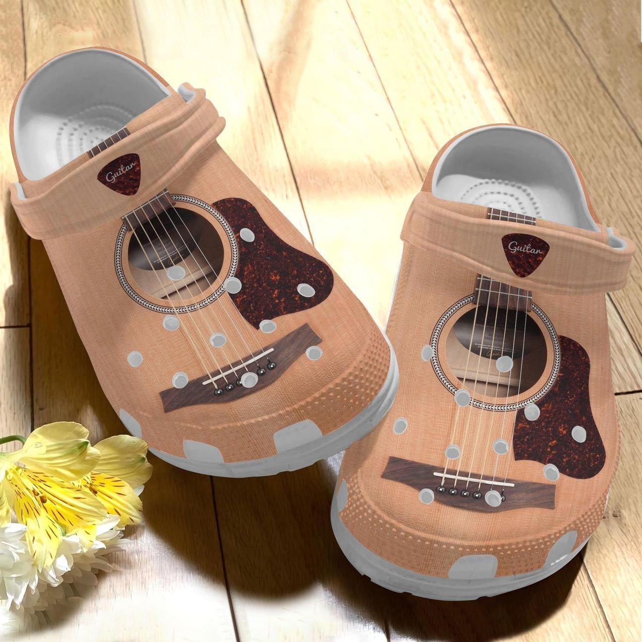 Guitar Personalize Clog, Custom Name, Text, Fashion Style For Women, Men, Kid, Print 3D Whitesole My Soul