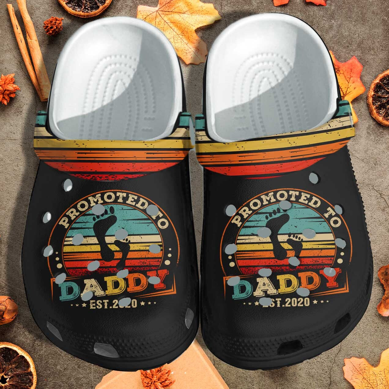 Promoted To Daddy 2022 Shoes For Men-  The First Father Day Outdoor Shoe Gifts For Husband