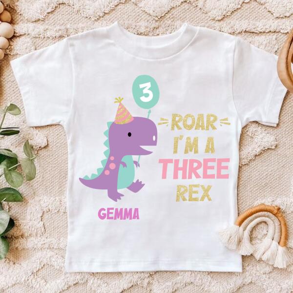 Third Birthday Shirt, 3Rd Birthday Shirt, Custom Birthday Shirt, Dinosaur Birthday Shirt, Three Birthday Shirt, 3Rd Birthday T Shirt, Baby Shirt