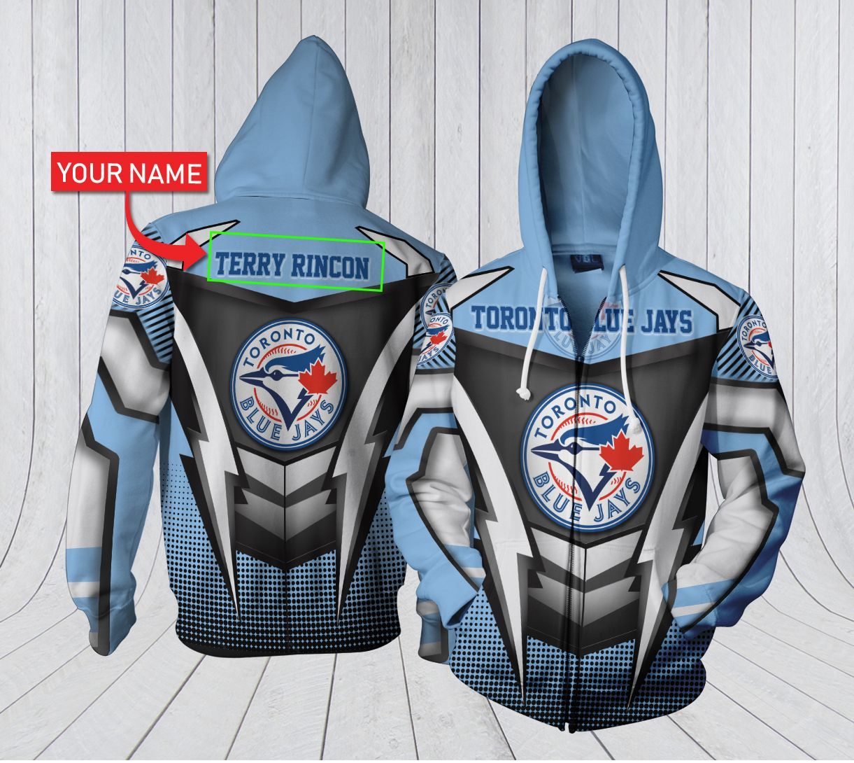 HA3D07CT0141 Toronto Blue Jays 3D Clothing Personalized