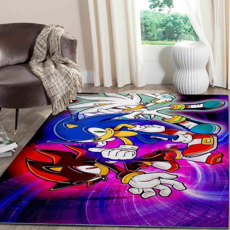 Sonic The Hedgehog 11 Area Rug Living Room Rug Home Decor Floor Decor