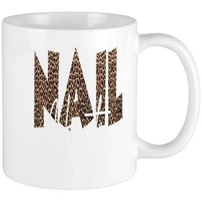 Nail Hustler Leopard Skin Pattern Mug Accent Mug Campfire Mug Color Changing Mug Pride Gifts Double Side Printed Ceramic Coffee Mug Tea Cups Latte