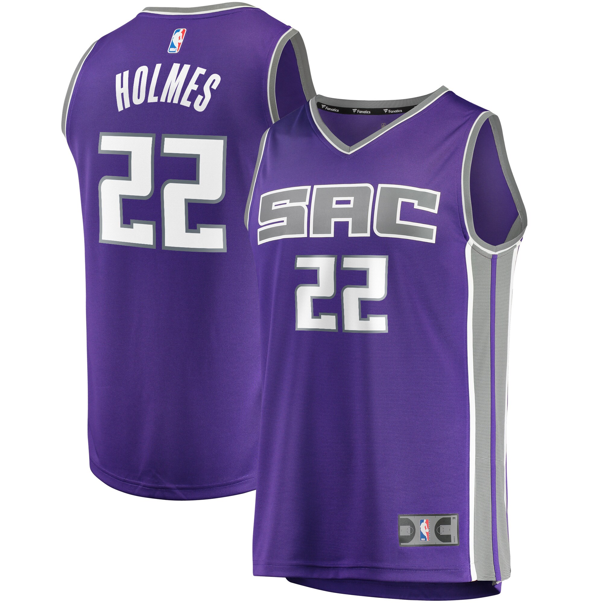 Richaun Holmes Sacramento Kings Youth Fast Break Player Jersey – Icon Edition – Purple