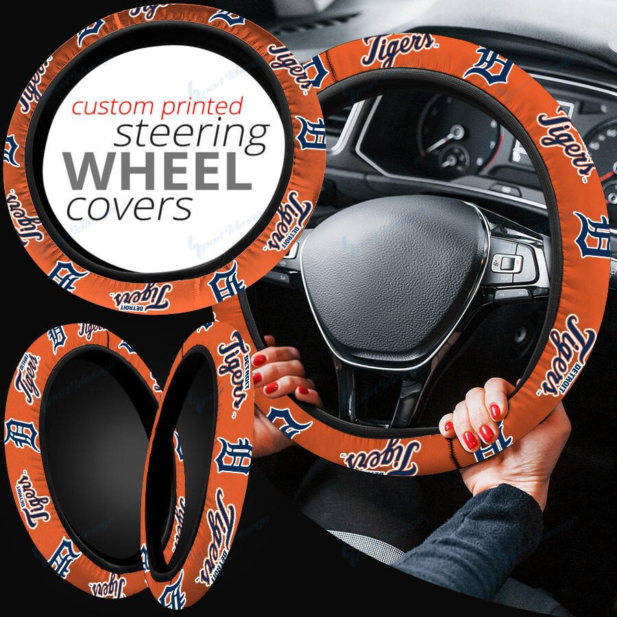 Detroit Tigers Custom 3D Steering Wheel Cover 19