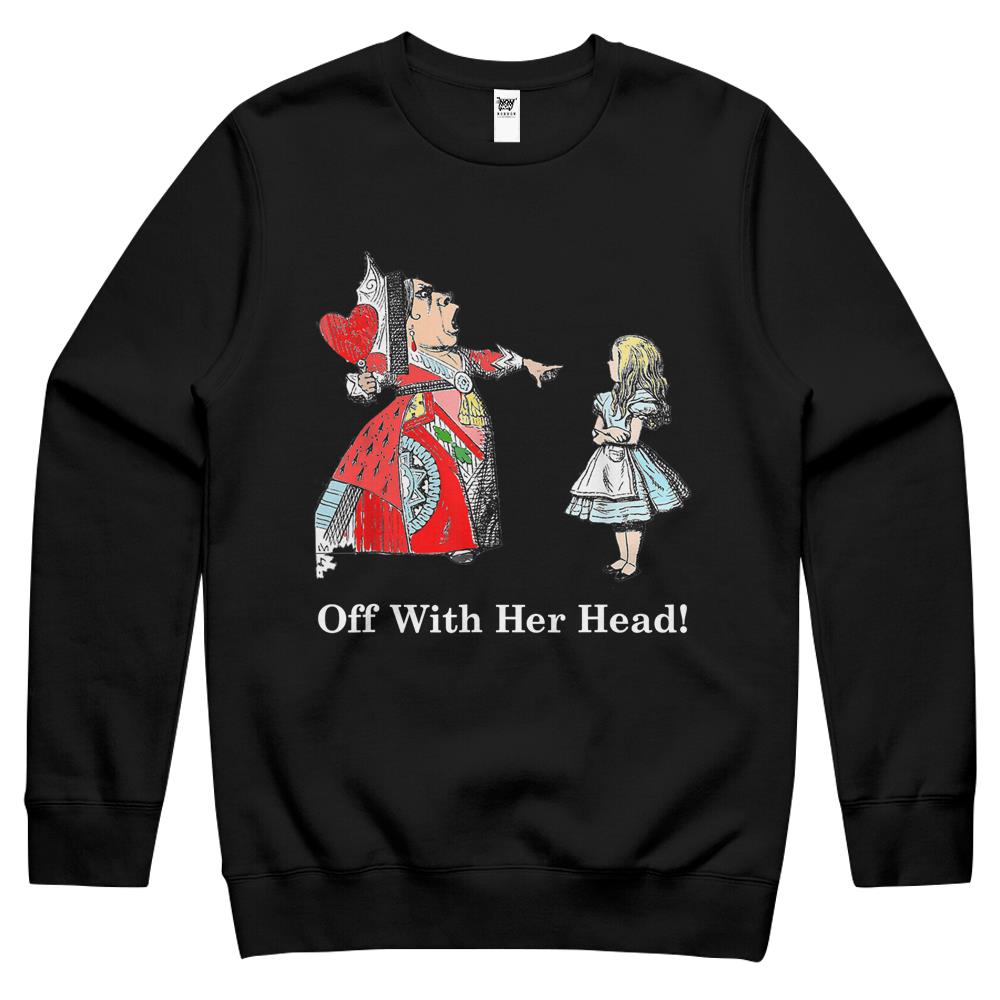 Alice And The Queen Of Hearts Off With Her Head Crewneck Sweatshirt