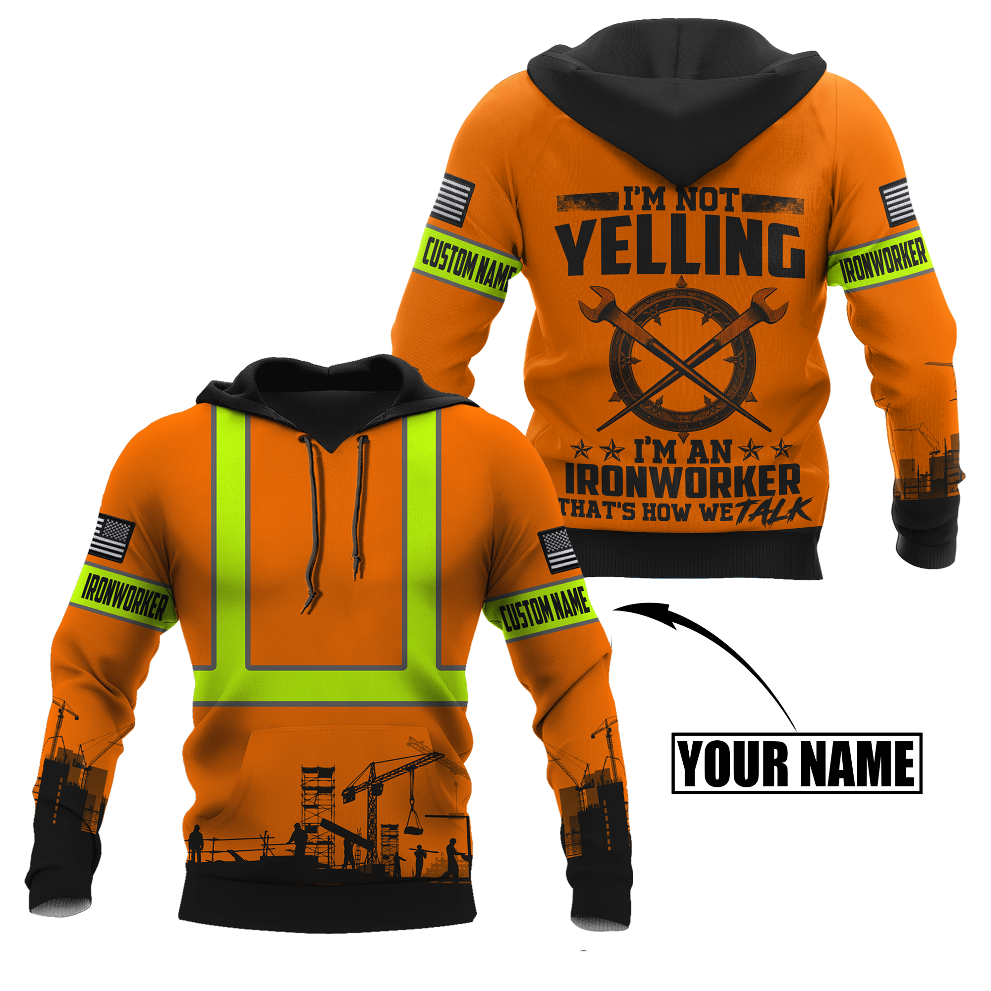 Personalized Ironworker Safety I’m Not Yelling 3D All Over Printed Unisex Shirts TN