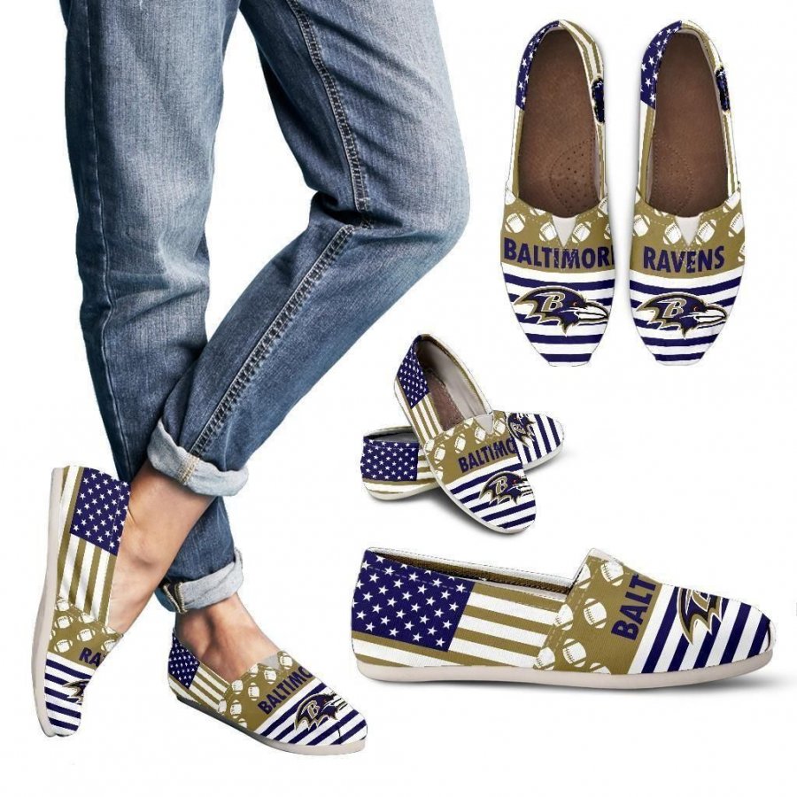 American Flag Baltimore Ravens Casual Shoes #440