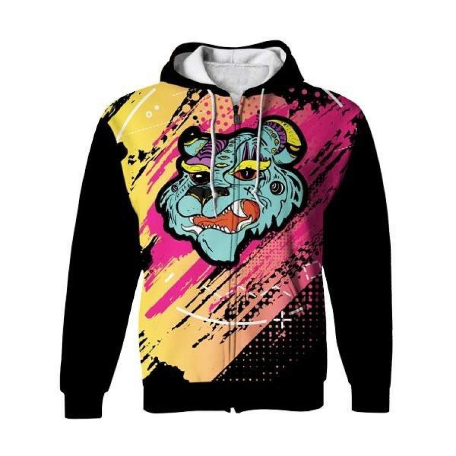 Comics Tiger Zip Up Hoodie