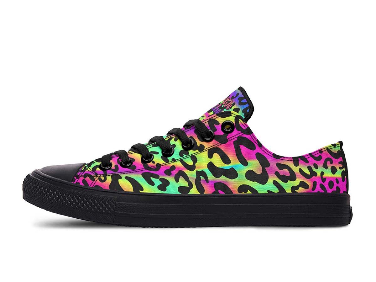 Animal Pattern Neon, Lowtops, Low Top Shoes, Vintage Shoes, Vegan Shoes, Men’S Shoes, Woman’S Shoes, Custom Printed, Abstractprint