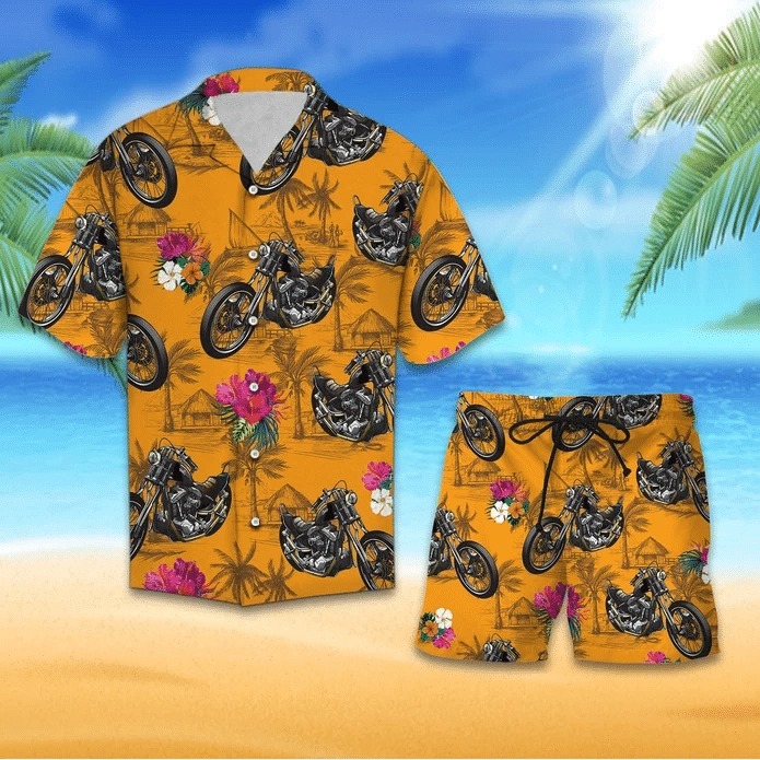 Motorbike Tropical Hawaii Shirt Set Unisex Ha32196