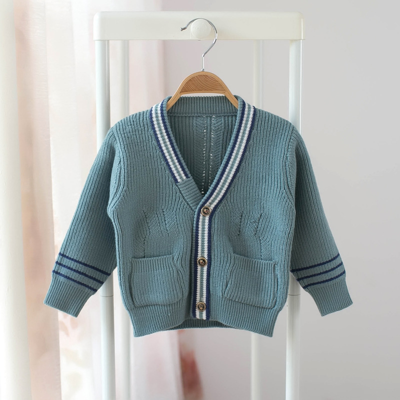 Children Sweaters Baby Boys Knit Cardigan Jacket Spring Autumn Kids Outerwear Coats BB364 alx