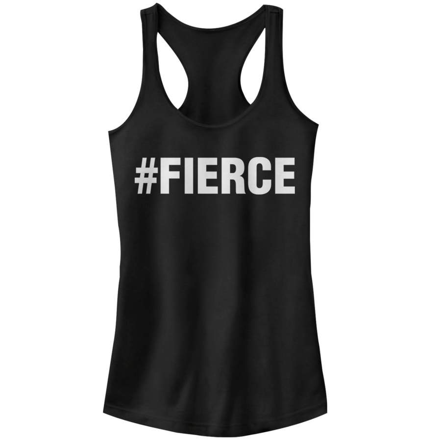 CHIN UP Junior’s Hashtag Fierce  Racerback Tank