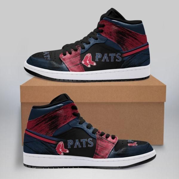 New England Patriots X Boston Red Air Sneakers Jordan Sneakers Sport Air Jordan High Sneakers Sport Sneakers