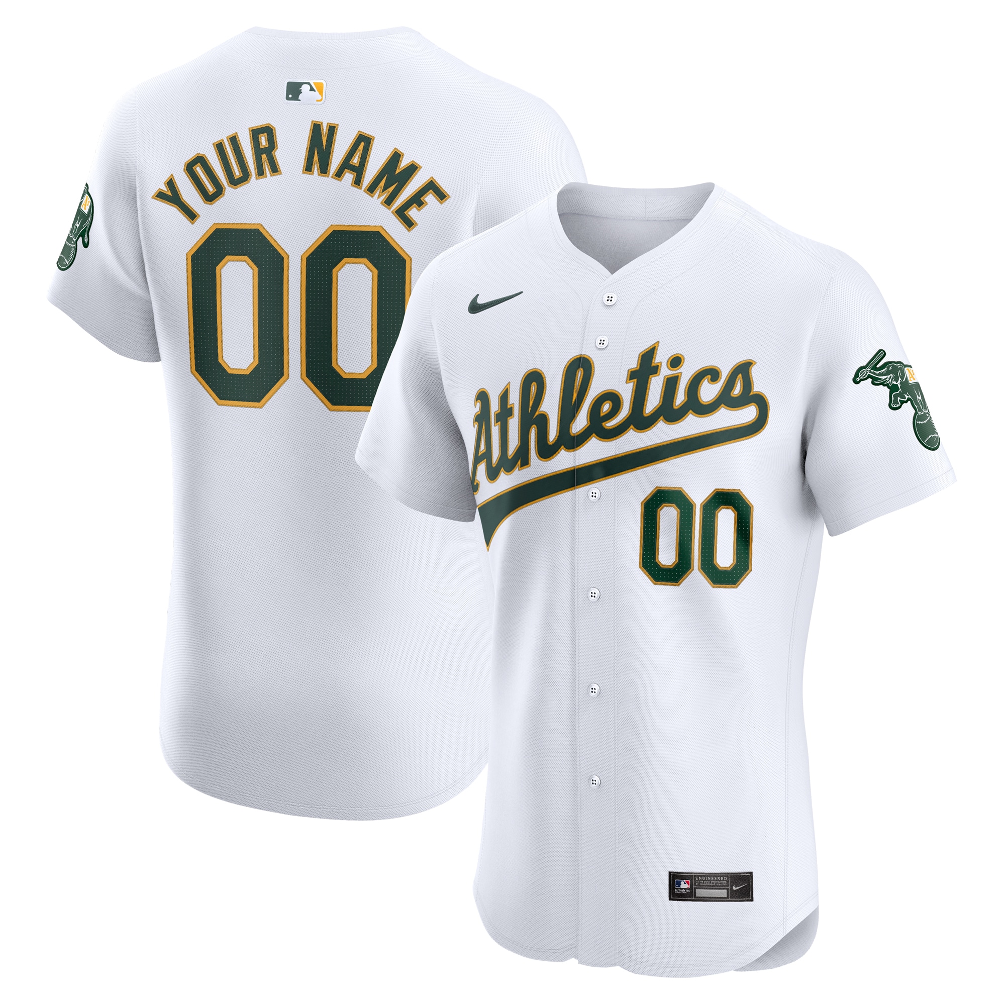 Oakland Athletics Home Elite Custom Jersey – White