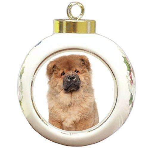 Brown Chow Chow Puppy Christmas Holiday Ornament