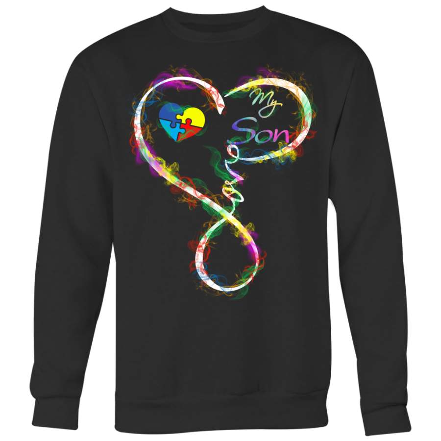 Heart Love My Son Autism Shirts, Autism Shirts