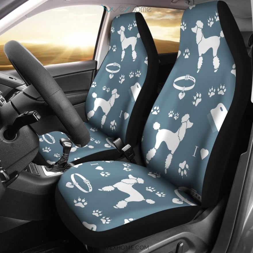 Poodle Dogs Pets Animal Car Seat Covers Accessories Car 2021