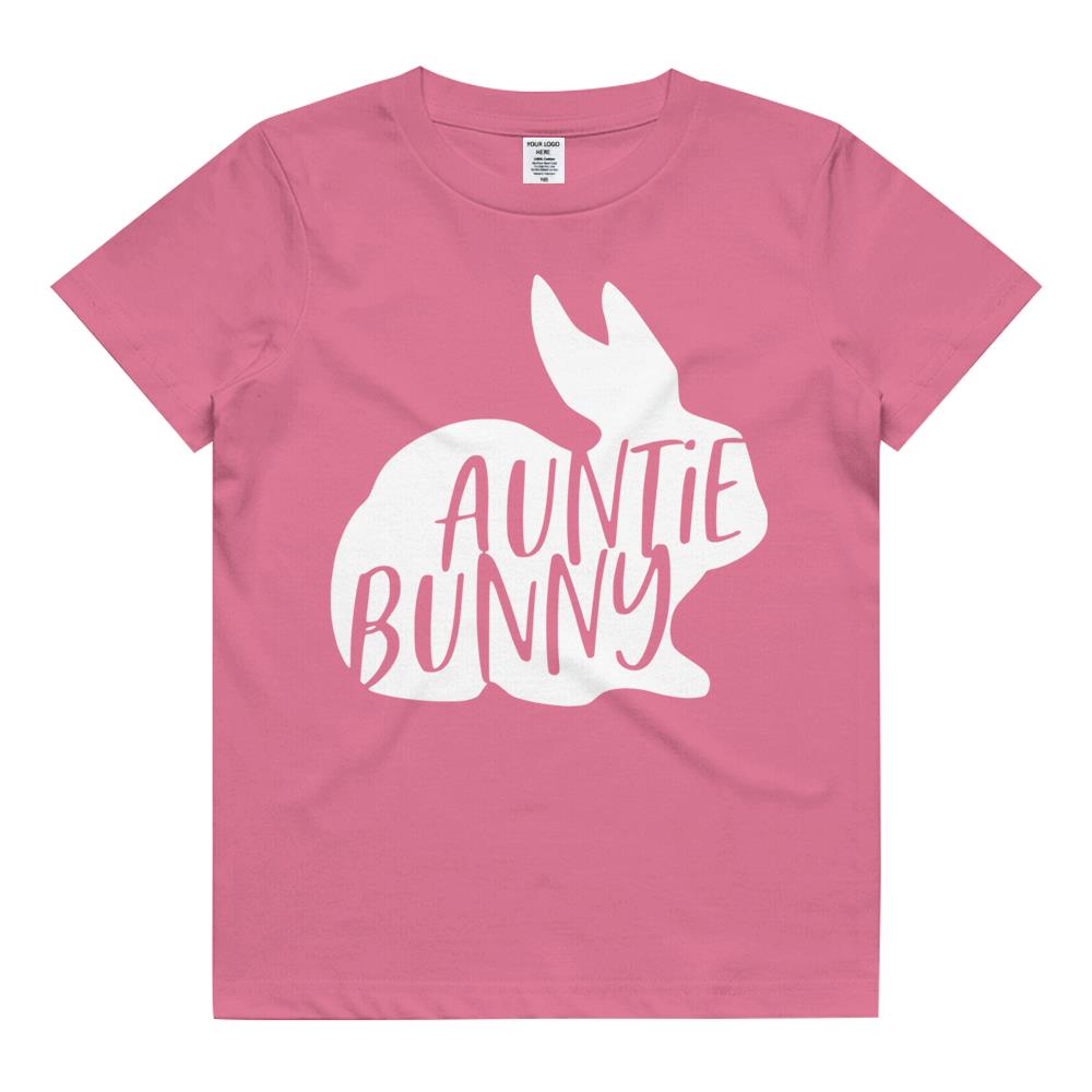 Auntie Bunny Cute Rabbit Family Matching Happy Easter Day Kids T Shirt