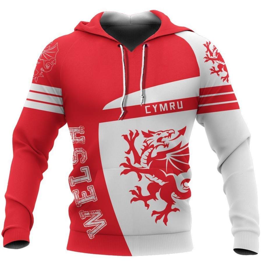 Wales Sport Red Hoodie – Premium Style PL