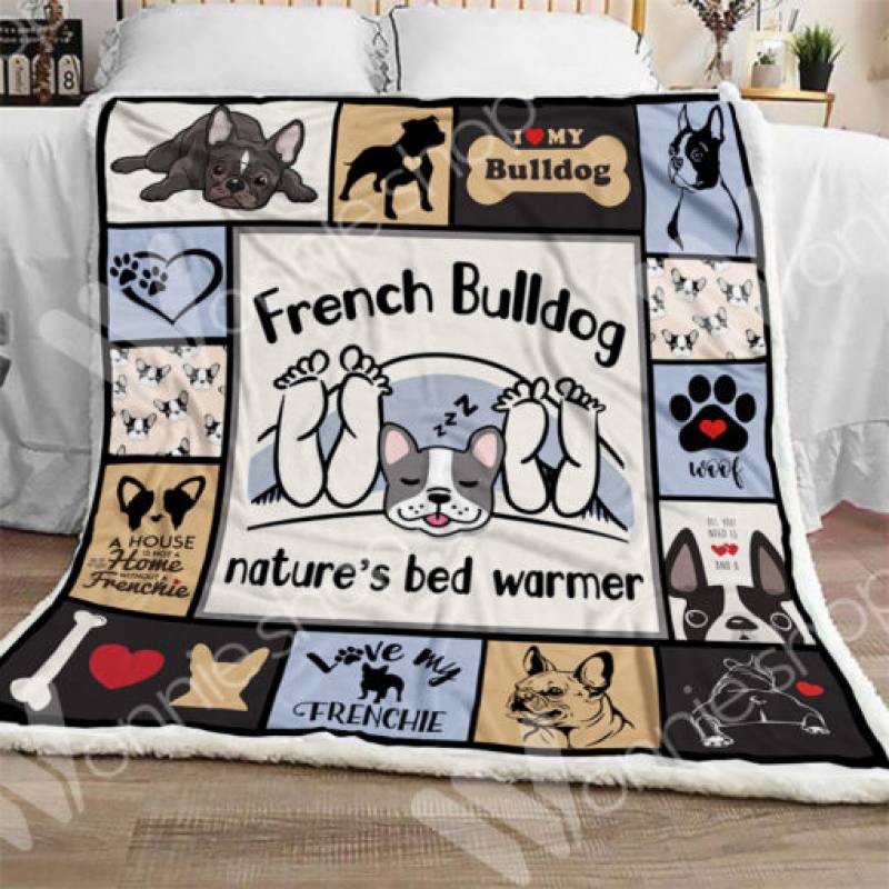 French Bulldog Sherpa Blanket OCT1502 85O34