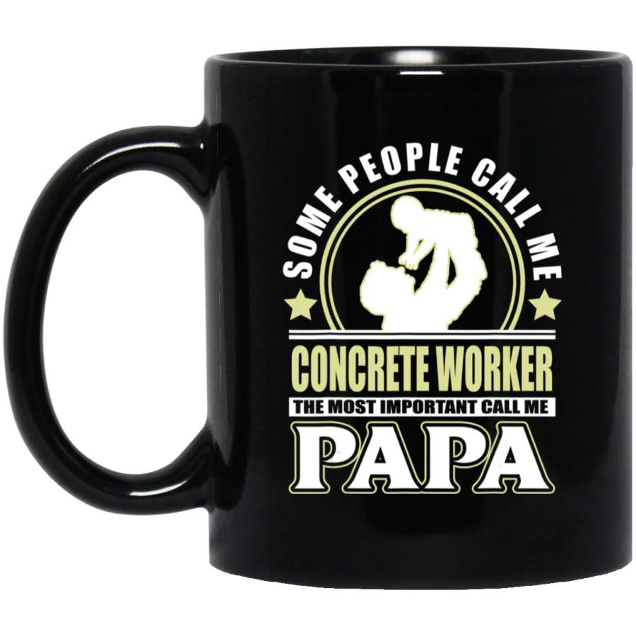 M Proud Concrete Worker Father Grandpa Father’s Day 11oz 15oz Black Mug Happy Easter Day Funny Colors Eggs Bunny Ears Peeps Cute