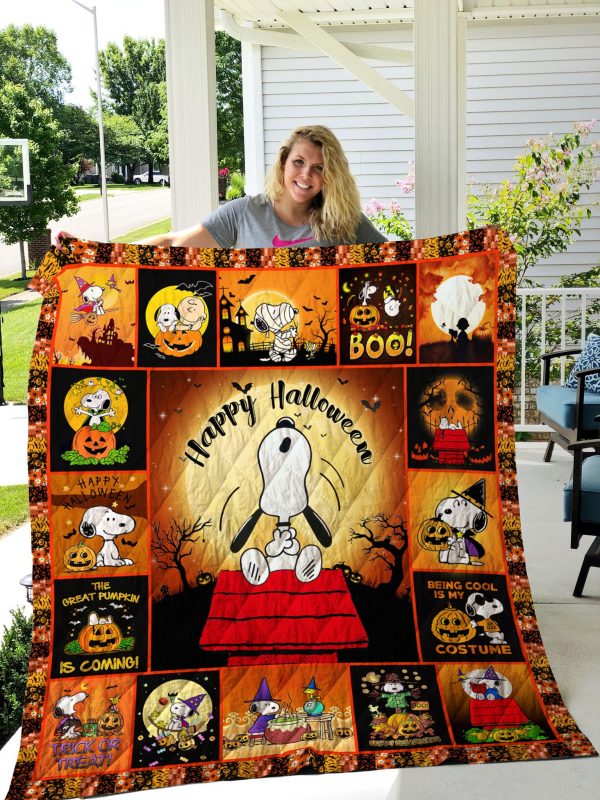 Snoopy Halloween Quilt Blanket Ver 2